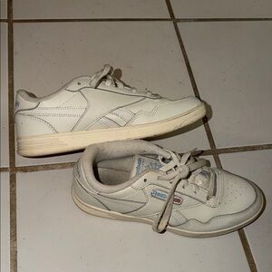 Reebok Cream and Blue Sneakers